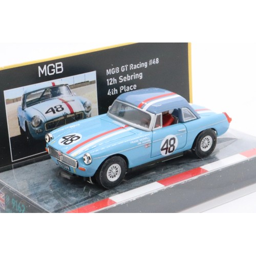 Modèle réduit Bauer MGB GT Racing Hardtop 12h Sebring n.48 voiture de course 1/64