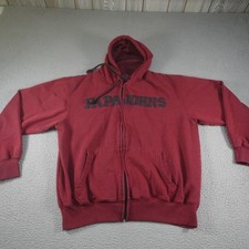 Papa Johns Pizza Jacket Mens Large Red Fleece Heavyweight Full Zip Embroidered