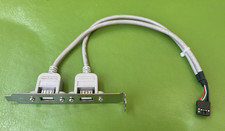 Dual USB Type A Female to Motherboard Header Adapter Gray 1:2 Split