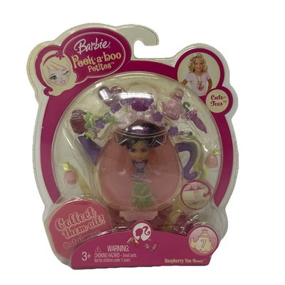 Barbie Peek A Boo Petites Cute Teas Raspberry Tea Renee #7 Mini Doll 2008 NEW