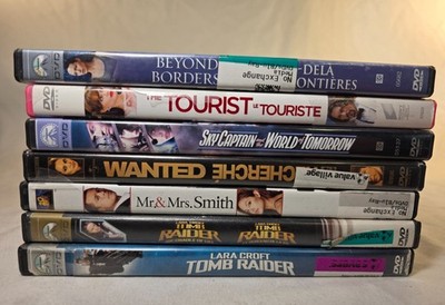 Angelina Jolie Brad Pitt Johnny Depp Movies DVD Lot of 7 Movies Tomb Raider 1-2
