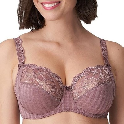 Prima Donna Madison Lace Underwired Full Coverage Bra 34E Beige Check
