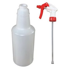 Trigger Spray Bottle, 32 oz, Stream, 12 1/2 in H, 9 7/8 in Dip Tube L, No 0.34 per fl oz