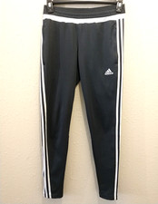Adidas Women Sz S Gray Slim Skinny Drawstring Athletic Track Sweatpants 0604 
