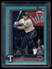 2025 Topps Chrome Update Teal Refractor Blaine Crim Rookie /199 Texas Rangers