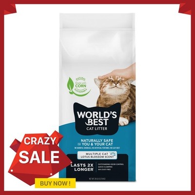 WORLD'S BEST CAT LITTER Multiple Cat Lotus Blossom Scented -  Long-Lasting Odor