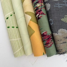 Bundle 242 Herb Vintage Silk Fabric Scraps Japanese Kimono Fabric Bag