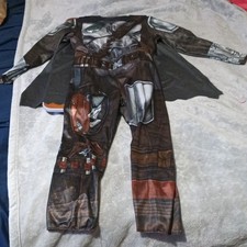 Star Wars Mandalorian Kids Costume Size S Jumpsuit Outfit Cape NO MASK