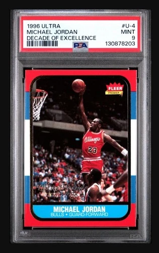 1996 Fleer ULTRA Decade Dominance #U-4 MICHAEL JORDAN PSA 9 Mint Card🐐🏀🏆