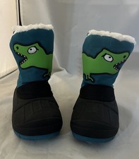 Cat & Jack Toddler Boys' Green Dinosaur Water Resistant Winter Size 7 Boots