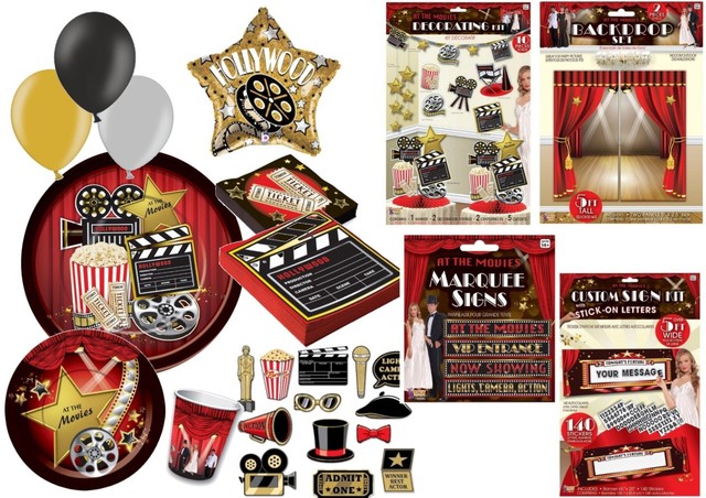 At The Movies 12 Pc Cutout Photo Hollywood Award Oscars Themed