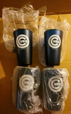 Chicago Cubs MLB 16oz Blue Pint Glass Cup Boelter 2007 ORIGINAL BOX/ PKG SET 4