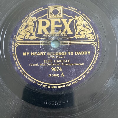 ELSIE CARLISLE CLASSIC 78 - My Heart Belongs To Daddy / Mothers Prayer