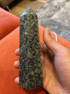 Kambaba Jaspis Obelisk polierte Spitze Kristall Turm Natur Edelstein Chakra Heilung
