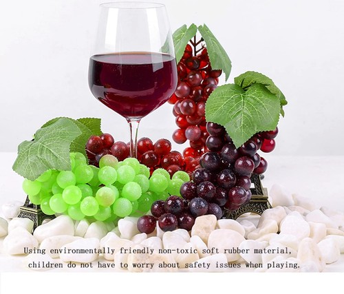 5bunches Green Rubber Grapes Artificial Grape Fake Grapes Lifelike Artificial... - Picture 3 of 8
