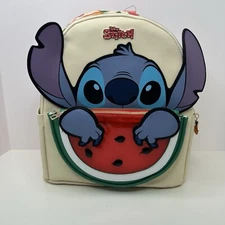 Bioworld Disney Stitch Watermelon Pineapple Charm Backpack NWT