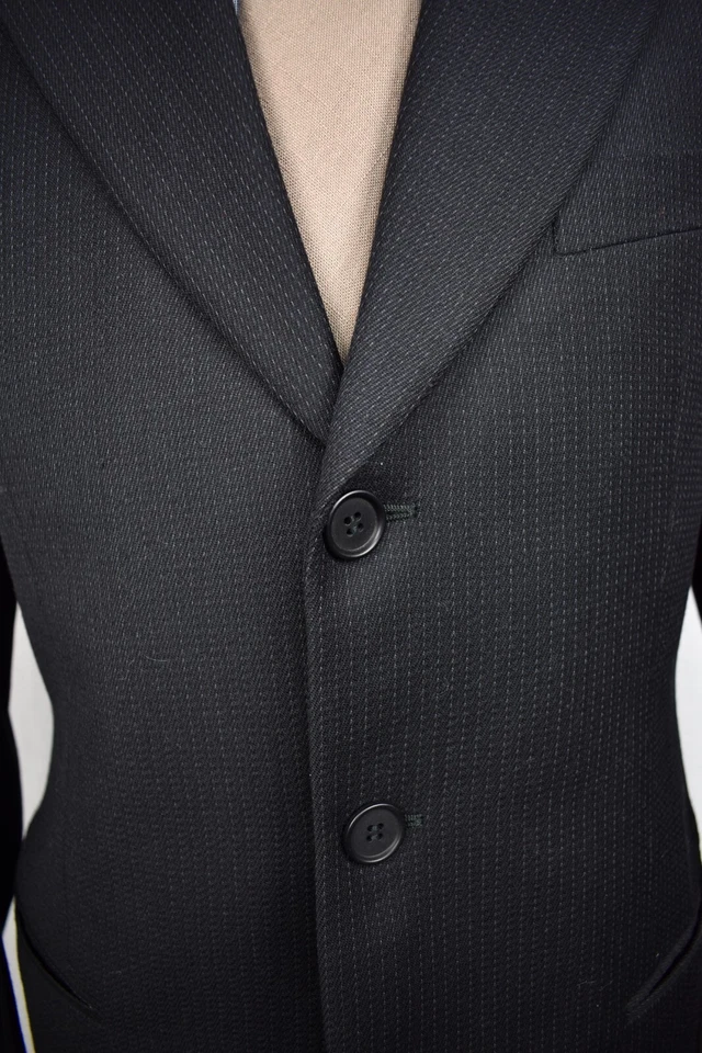 Mani Dark Gray Striped 100% Wool Three Button Two Piece Suit Size: 40R - Image 2 of 4