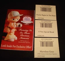 Enesco Precious Moments 307009 325503 488240 Paper Standup Sign Tag Booklet Ad