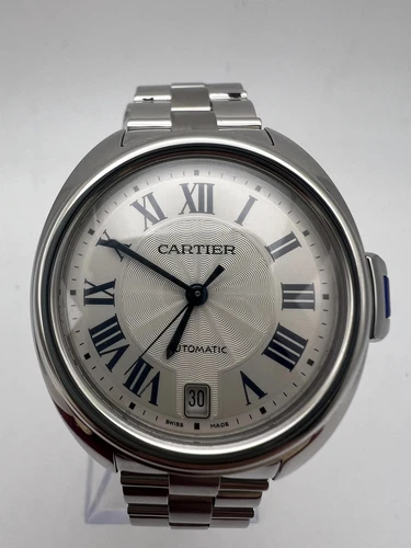 Cle De Cartier 35mm WSCL0006 Silver Dial Blue Roman Numerals