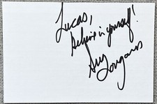 Greg Louganis Signed In Person 4x6 Index Card In Top Loader - Authentic