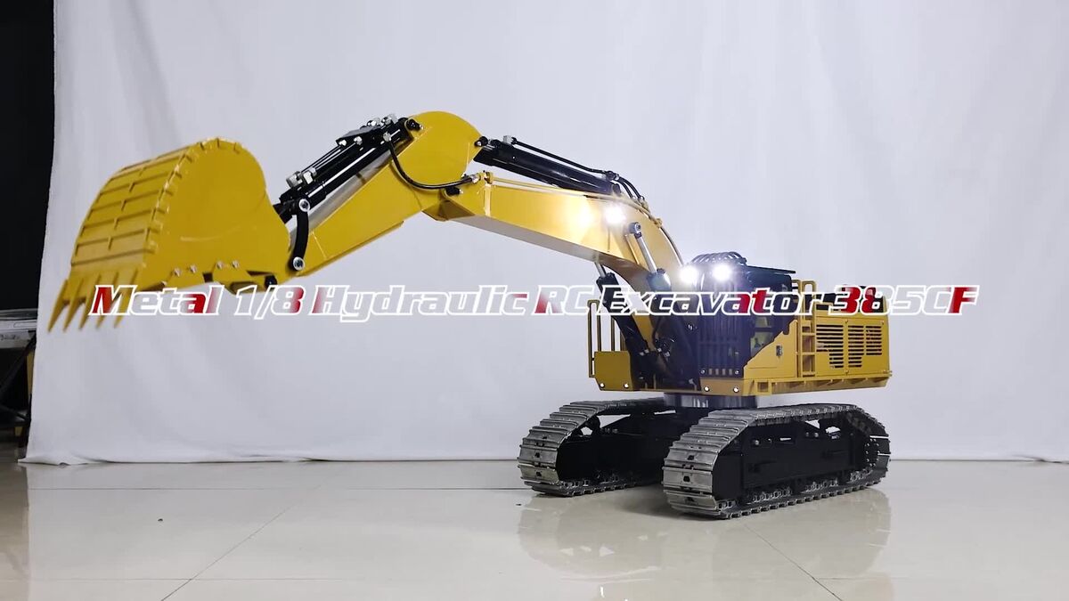 1/8 Giant Metal RC Hydraulic Excavator 385CF Heavy Duty 1/8 Giant Metal RC Hydraulic Excavator 385CF Heavy Duty