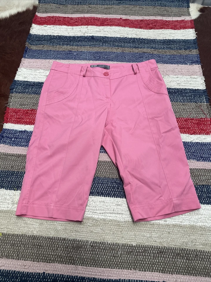 Bermuda de golfe Lija feminina 8 bolsos rosa - Imagem 2 de 4