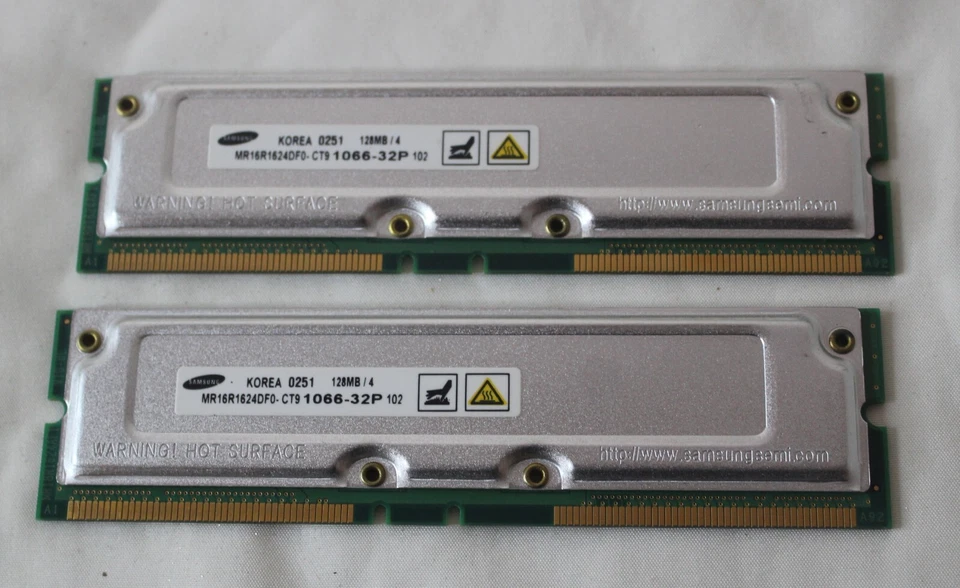 2 x 125MB Samsung MR16R1624DF0-CT9 1066-32P Memory RAM - Image 3 of 4
