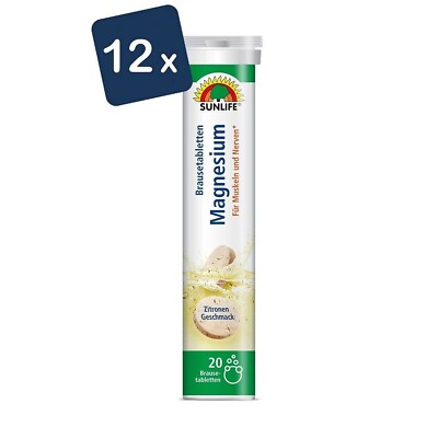 Sunlife Magnesium Brausetabletten 12x 20 Stück Sparpack
