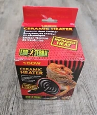 Exo-Terra Ceramic Heater Pet Terrarium Heat Emitter 150W Infrared Heat NEW BOX