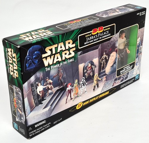 Hasbro 3D Jabba's Palace Throne Room Han Solo in Carbonite POTF Star Wars Figure