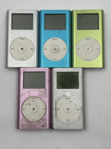 5x Lot Apple iPod Mini A1051 1st 2nd Gen 4GB Pink Silver Blue Green #1A - Afbeelding 1 van 1