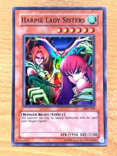 yugioh Harpie Lady Sisters MRD-009 Unlimited Edition Super Rare Near Mint - Picture 1 of 6