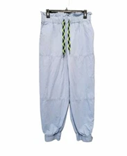 Urban Outfitters Blue High Waist Paper Bag Jogger Pants M Womens Baggy Tapered