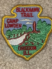 Boy Scout BSA Chief Blackhawk Camp Lowden Oregon Illinois 2 Historic Trail Patch