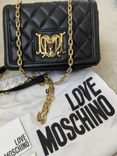 Love Moschino Faux Leather Quilted Crossbody Bag With Gold Hardwear