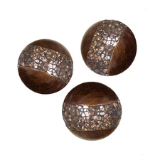 Creative Scents Schonwerk Brown Walnut Decorative Orbs for Bowls and Vase Fil...