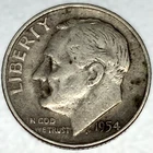 1954-D Roosevelt Dime - Circulated Condition - 90% Silver - US Coin - 2950