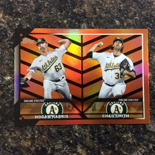 2023 Topps Update Hogan Harris, Chad Smith #US49 Orange & Black Foil (RC)