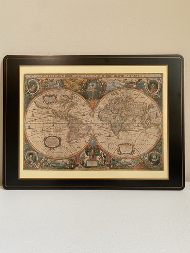 Set of 5 Vintage Pimpernel Old World Map Placemats Cork Back Place Mats England - Picture 2 of 6