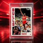 Michael Jordan ROOKIE CARD TOPPS ARCHIVES ORIGINAL AUTHENTIC BULLS JERSEY #23