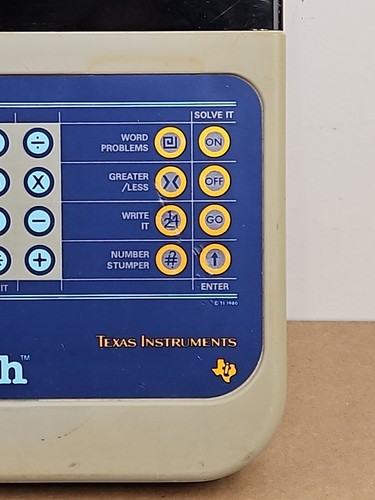 Vintage 1980 Texas Instruments Speak & Math Learning Toy Electronic *TESTED* - Picture 8 of 21
