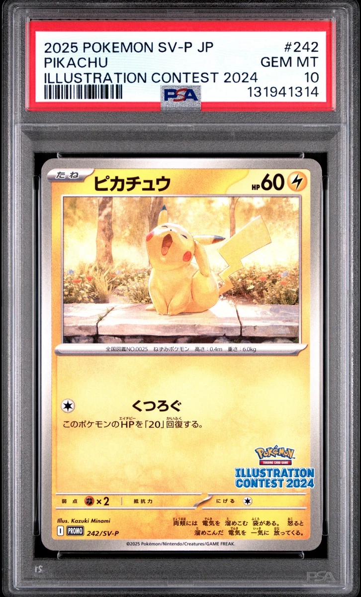 Pikachu Pokémon TCG Grade 10 Common Individual Collectible Card