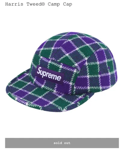 Casquette de camp EN MAIN Supreme x Harris Tweed « Green Plaid » SS25 livraison rapide et gratuite ?