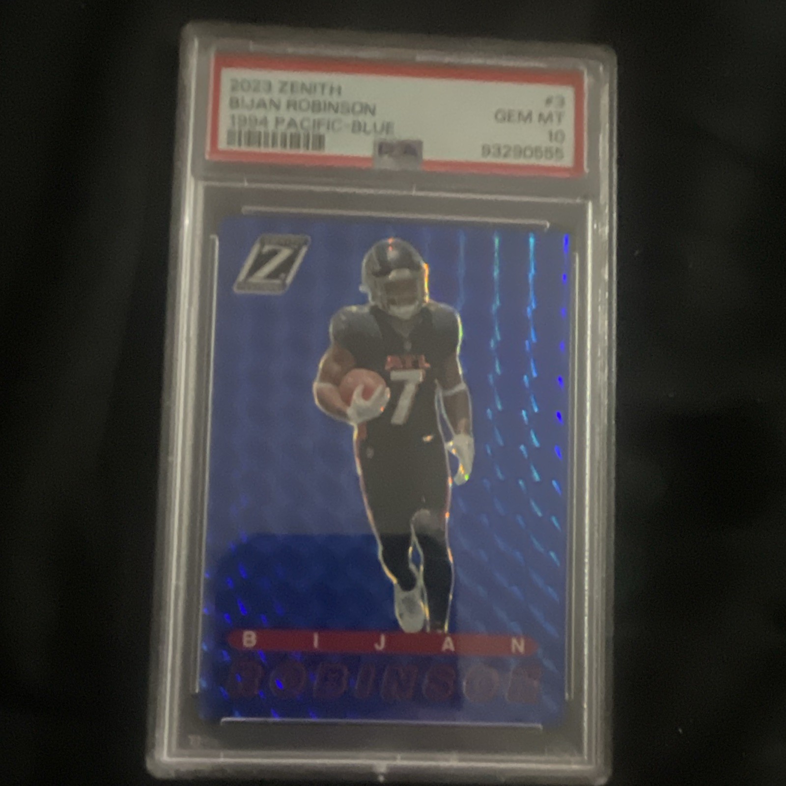 Bijan Robinson Panini Zenith 1994 Pacific #3 Blue