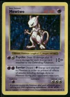 1999 Pokemon Base Set Mewtwo 10/102 Shadowless Holo Rare English NM