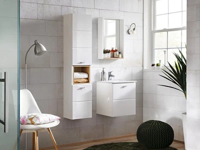 Waschplatz Badmöbel Badezimmer Set Waschtisch Waschbecken Schubladen 3-tlg Sets - Bild 1 von 4