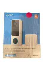 AOSU Battery-Powered Wireless Video Doorbell and Chime Smart Security 2K QHD