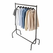 NEW 4ft Garment Clothes Rail Super Heavy Duty All Metal Black