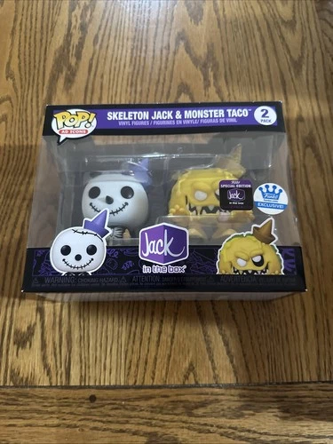 Funko Pop! Vinyl: Ad Icons - Jack in the Box - Skeleton Jack & Monster Taco New!