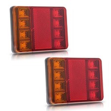 2PCS Red Yellow Rear Tail Light LED for Trailer Truck Boat Warning Light dc 24V